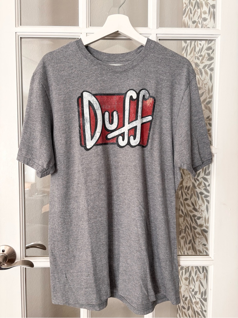 UNIVERSAL STUDIOS The SIMPSONS “Duff” Beer Graphic T-Shirt Sz L